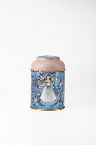 Tales Cinderella Desenli Yuvarlak Metal Kutu, 9 X 11 Cm, 0.6 Lt