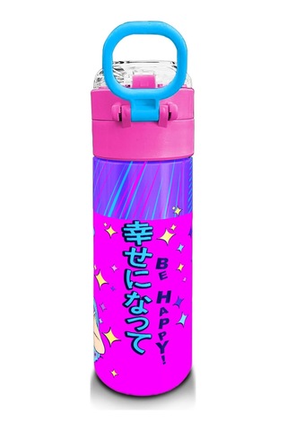 Coral High Kids Mor Pembe Mavi K-popdesenli Pipetli Ve Direkt İçim Çelik Termos 500 Ml 31831 Mor - Lila