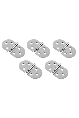 5'li Paslanmaz Krom Menteşe. 38x71mm. Krom 304