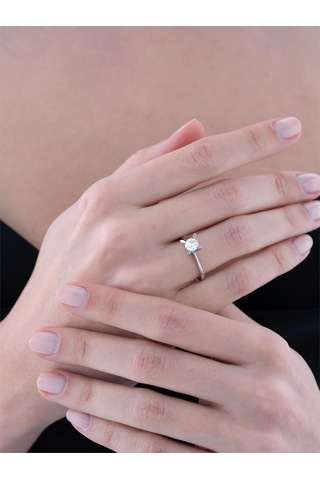 0,40 Karat E Renk Hrd Sertifikalı Tektaş Pırlanta Yüzük-841