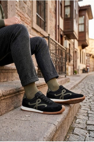Pepita E472 Rahat Özel Tasarım Spor Sneaker Erkek Ayakkabı Siyah