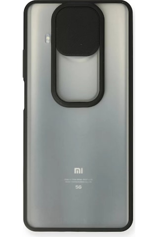 Newface Xiaomi Mi 10t Lite Kılıf Palm Buzlu Kamera Sürgülü Silikon - Siyah