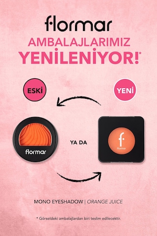 Flormar Mono Yüksek Pigmentli & Mat Bitişli Kompakt Göz Farı 026 Orange Juice