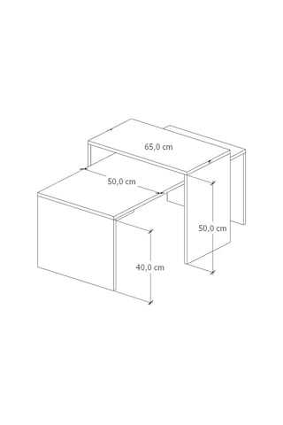 Oliva 2'li Orta Sehpa Takımı Siyah