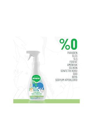 Siveno %100 Doğal Yüzey Temizleyici Bitkisel Leke Çıkarıcı Mermer Fayans Ahşap Yüzeyler 500 ML