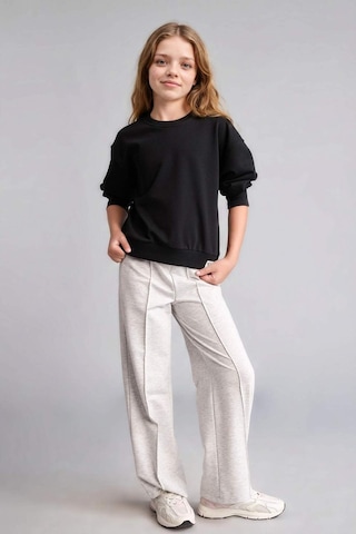 Defacto Relax Fıt Bisiklet Yaka Uzun Kollu Siyah Sweatshirt Kız Çocuk E6842a826aubk81 Siyah-bk81