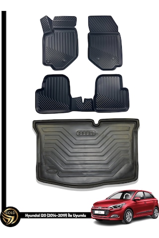 Hyundai İ20 3d Havuzlu Paspas 2014-2019 + Bagaj Havuzu İkili Set