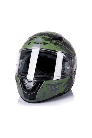 Ls2 Rapıd 2 Thunder Birds Kapalı Motosiklet Kaskı Yeşil - Siyah