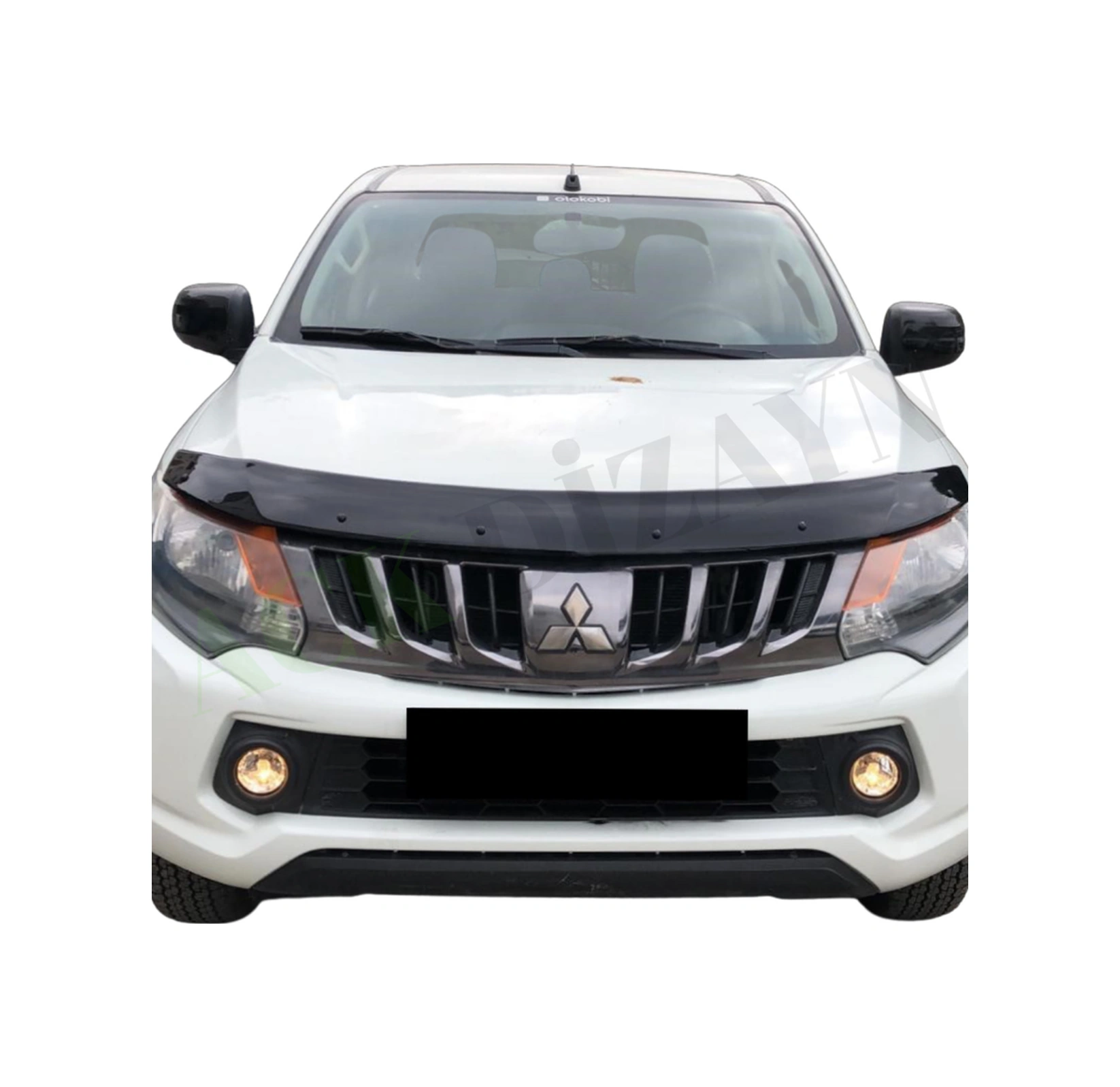 Mitsubishi L200 2015-2019 Araca Özel Kaput Rüzgarlığı A+ Pianoblack 4mm