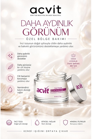 Acvit Özel Bölge Beyazlaştırıcı Ve Aydınlatıcı Krem 50 ML