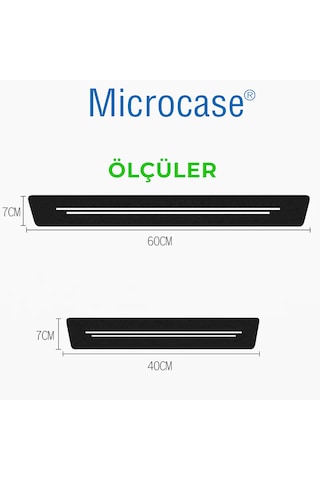 Microcase 4'lü Karbon Fiber Suni Deri Kapı Eşiği Koruma Ve Çizik Önleyici Sticker Seti Al5363