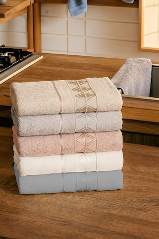 6'lı Mutfak Havlusu Seti 30x50 Cm %100 Pamuklu Kilim Çok Renkli