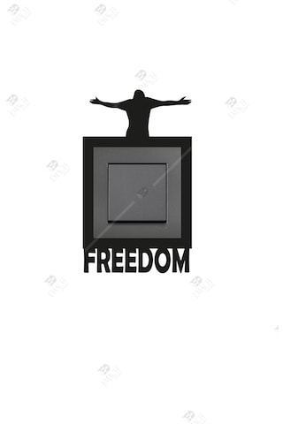 Freedom Temalı Tekli Priz Çerçevesi Dekorasyon