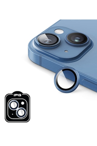 Apple Uyumlu iPhone 14 / Plus İçin Ipg Kamera Lens Koruyucu Açık Mavi