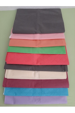 Mef Collection Tela Yorgan Hurcu Mega Fermuarlı Sandık Tipi Baza Altı 10'lu Paket Çok Renkli