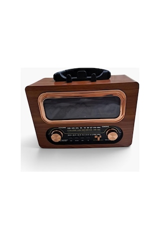 Ns-902bt Şömine Efektli Retro Bluetooth Radyo Ve Hoparlör Nostaljik Tasarım Kahverengi - 913596421