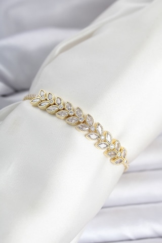 Pirinç Başak Model Su Yolu Kadın Bileklik Gold Renk Çok Renkli