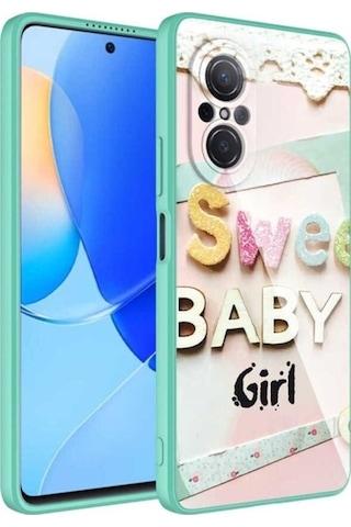 Huawei Nova 9 Se Kılıf Kamera Korumalı Desenli Sert Silikon Zore Epoksi Kapak NO5