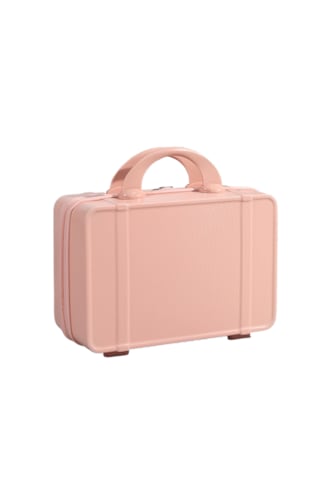 Şeker Rengi Kontrast Bavul Küçük Bavul-17 Ten Pembesi Pembe