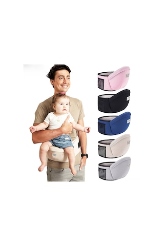 Geeroyoo Bebek Bel Tahtası Çift Fonksiyonlu Önden Tutuşlu Kucağıcı 0-20 Ay Bebek Taşıyıcı Kumaş Bel Bantı Pembe Anne-bebek Ürünü