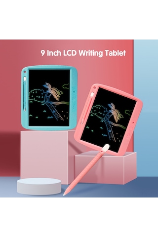 Teltree 9" Lcd Yazı Tahtası - Çocuklar Ve Yetişkinler İçin Kısmen Silinebilir, Göz Koruyucu Doodle Pad 112 Karakter Diğer