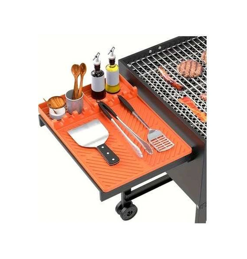 Trendooze Parlak Gülüş Izgara Matı Blackstone Yan Raf Paslanmaz Izgara Aksesuarı Barbekü