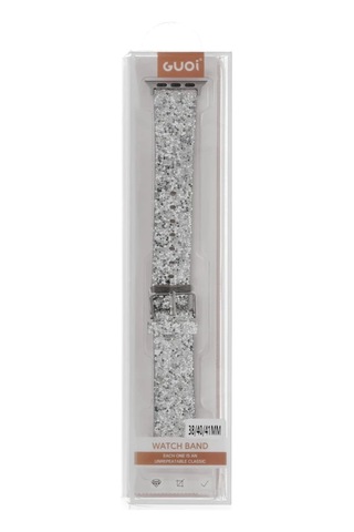 Akıllı Saat Aksesuarları Apple Uyumlu Watch 38mm Starry Taşlı Kordon - Gümüş