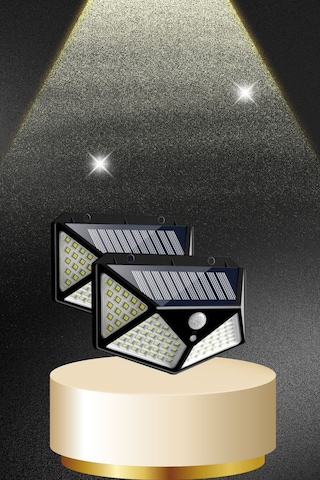 Solar Sensörlü Duvar Lambası Bahçe Lambaso Parlak Beyaz Işık Suya Dayanıklı