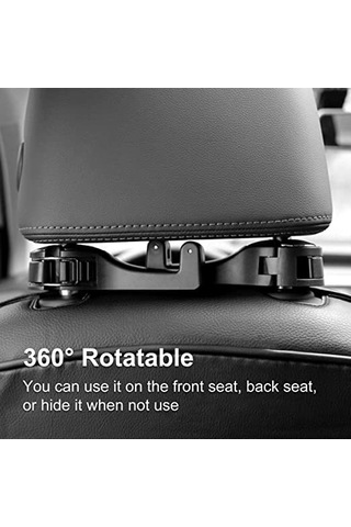 Vkemall Araba Organizatörü: 2'li Kanca + Telefon Tutucu, 33 Kg Yük Kapasitesi, Evrensel Uyum, Sessiz Ve Sağlam Abs Malzeme İle Bagaj Düzenleyici
