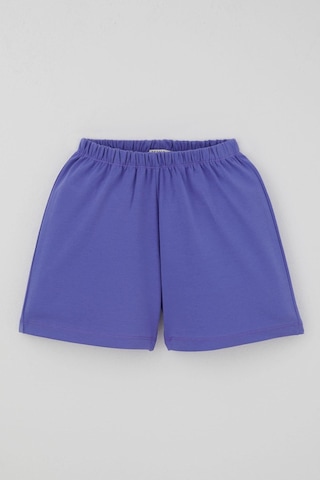Breeze Kız Çocuk Şortlu Pijama Takımı Çiçek Desenli 4-8 Yaş, Pudra