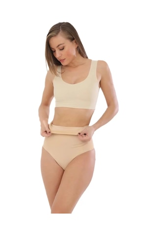 Lazer Kesim Yüksek Bel Slip Korse Ten