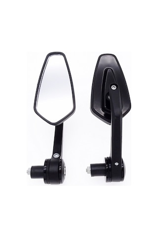 Motosiklet Kolu Tüm Alüminyum Kiraz Dikiz Aynası Siyah