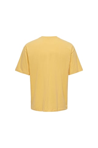 Only O Yaka Baskılı Erkek T-shirt Onsmanı Lıfe Rlx Hıdeout Ss Tee Bej