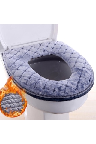 Besthome1 Yumuşak Plüş Tuvalet Koltuk Örtüsü, Isılı, Dayanıklı, Renkli Seçenekler Gri Diğer Diğer