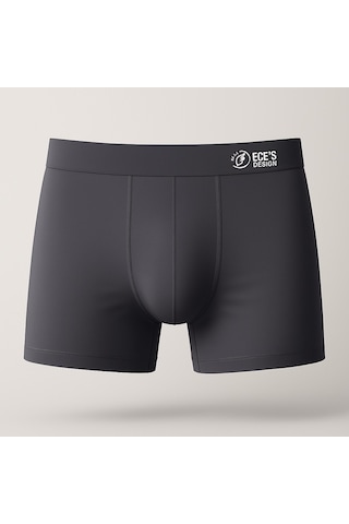 Ece's Design 80s Dikişsiz Ter Uzaklaştıran Spor Özel Tasarım Erkek Iç Giyim 3 Parça Boxer 1002 Siyah-lacivert-gri