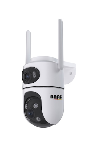 Baff Ics-5637 6mp Çift Lens Wifi Akıllı Güvenlik Kamerası Aı Hareket Takipli