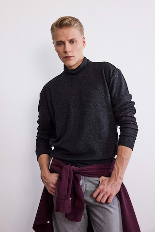 Defacto Regular Fit Yarım Balıkçı Yaka Sweatshirt E9625ax25auar163 Antrasit