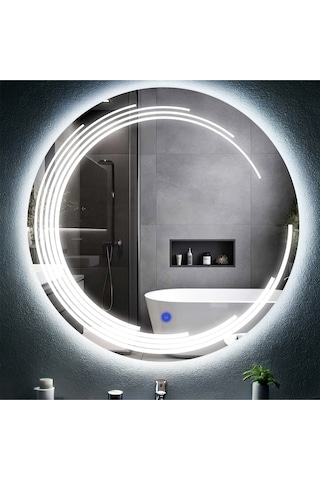 Nova Led'li Kumlamalı Lavabo & Banyo Aynası Dokunmatik Sensörlü 60 X 60 Beyaz