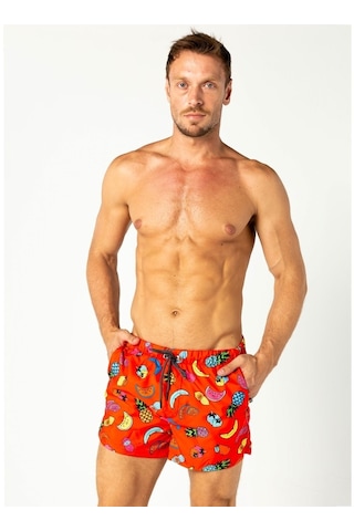 Herrmen Meyveler Kırmızı Şort Mayo