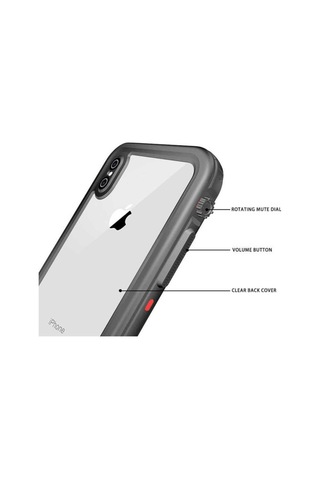 Apple Uyumlu iPhone Xs 5.8 Kılıf Zore 1-1 Su Geçirmez Kılıf Siyah