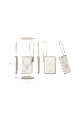 Juo MT03280 10000 mAh Standlı 20 W Type-C Magsafe Powerbank Beyaz