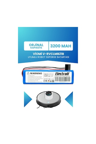 Viomi V-rvclmb21b Uyumlu Batarya 3200mah Pil Robot Süpürge Bataryası
