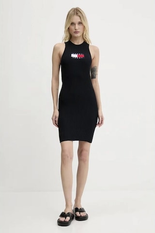 Tommy Jeans Tjw Flag Sweater Mını Dress Ext Kadın Siyah Elbise Dw0dw20877bds Siyah