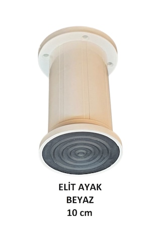 Elit Ayak, 10 Cm Beyaz Baza, Yatak, Koltuk, Masa, Kanepe Ayağı Beyaz