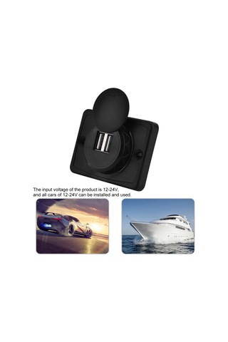 Geeroyoo Araç Usb Şarj Cihazı 3.1a Led Işık, 12-24v Düşük-yüksek Sıcaklık Dayanıklı, Akıllı Hızlı Şarj, İki Usb Portu Siyah