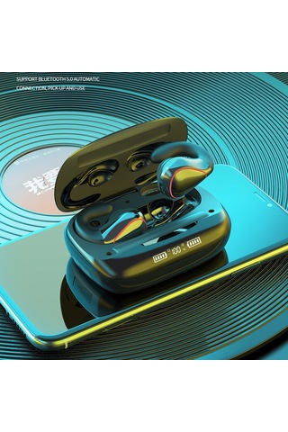 T20 Tws Bluetooth 5.0 Dokunmatik Kablosuz Bluetooth Kulaklık, Üç Led Ekran Ve Şarj Kutusu, Destek Çağrısı Ve Sesli Asistan Siyah