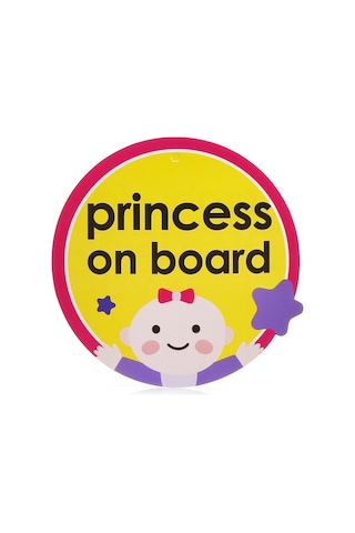 Arabada Prenses Var Vantuzlu Sticker Arabada Güvenlik