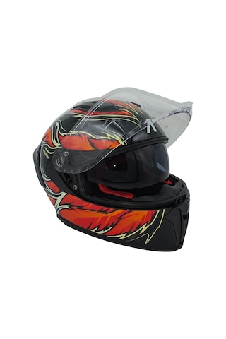 Arwic Çocuk Fullface Motosiklet Kaskı Ar931 Blaze Güneş Vizörlü Ece-r 22.06 Siyah