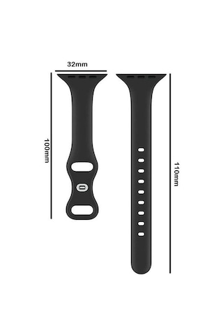 Apple Uyumlu iPhone Watch Ultra 2 9 10 Silikon Kordon Kayış S m Beden 38 40 41mm