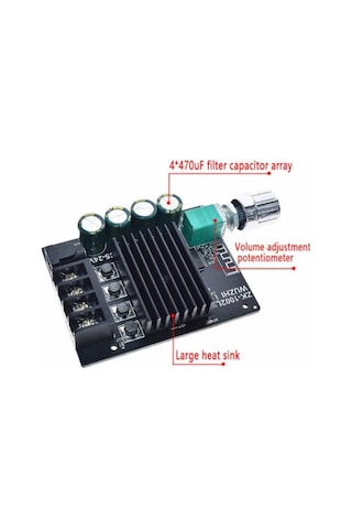 Zk-1002L 2 X 100W Mini Bluetooth 5.0 Kablosuz Stereo Amfi